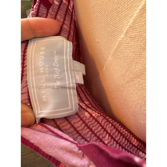 Hill House Ellie Nap Dress Burgundy Botanical Size Medium - Picture 5 of 7